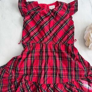 Jcrew girls red plaid dress size 4